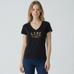 Tee shirt col v astrakan cryosol Femme LES TROPEZIENNES PAR M.BELARBI