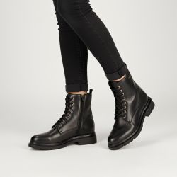 Bottines cuir avec lacets soraya noir 36-41 Femme LES TROPEZIENNES PAR M.BELARBI