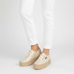 Baskets espadrille mode cosmic léopard à lacets Femme LES TROPEZIENNES PAR M.BELARBI