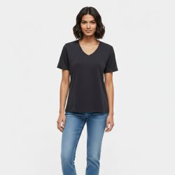 Tee shirt hannah regular fit décolleté V humus Femme ONLY