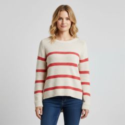 Pull geena imprimé rayures en maille Femme ONLY