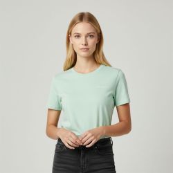 Tee shirt Texi coton couleur vert d'eau Femme ONLY