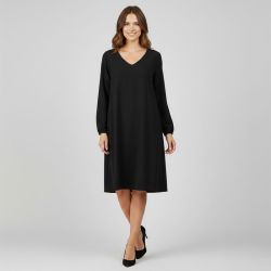 Robe nova col V manches longues Femme ONLY