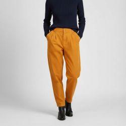 Pantalon à pinces en toile Femme HAPPY