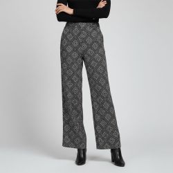 Pantalon large taille haute avec motif géométrique Femme VERO MODA
