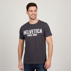 Tee shirt logo imprimé Homme HELVETICA