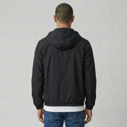 Veste a capuche black 04 gaia Homme HELVETICA