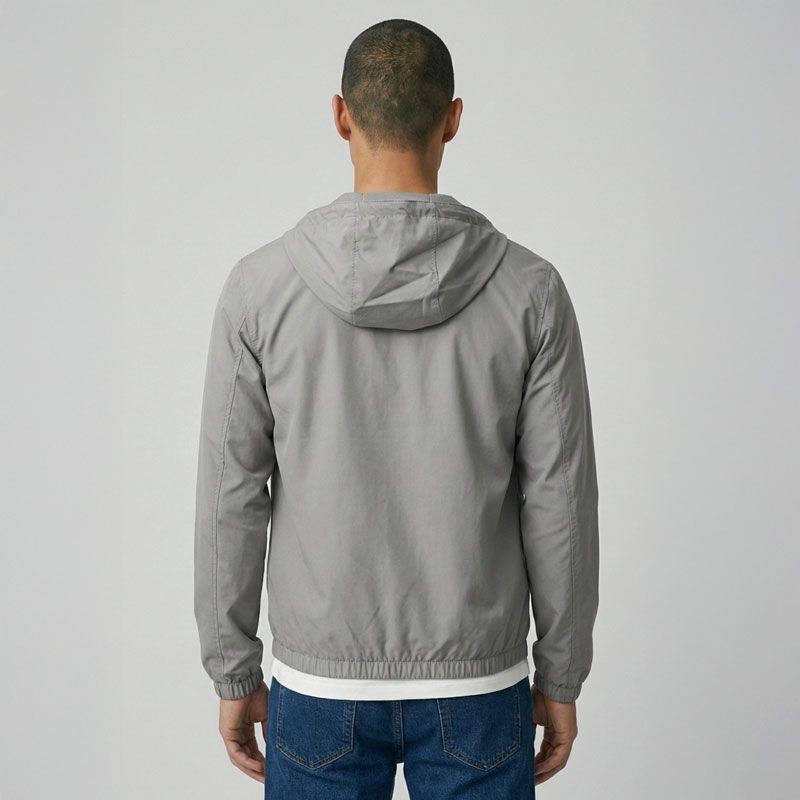 Veste a capuche black 04 gaia Homme HELVETICA