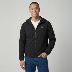 Veste a capuche black 04 gaia Homme HELVETICA