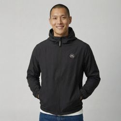 Veste a capuche black 04 gaia Homme HELVETICA