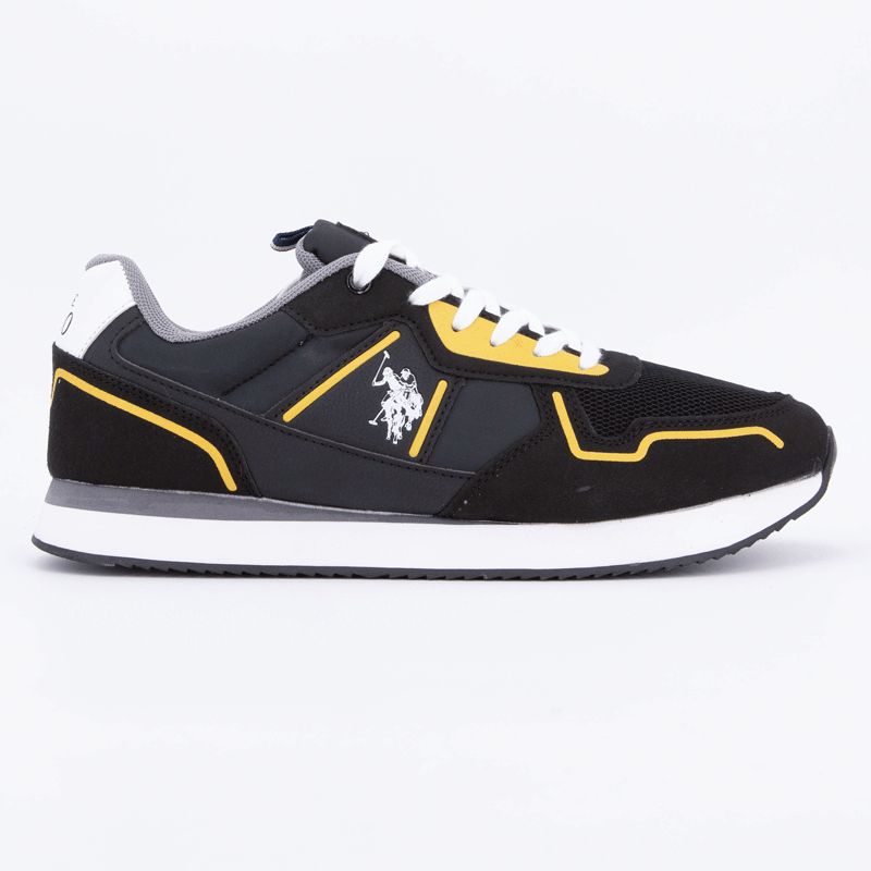 Baskets à lacets en toile avec logo Homme US POLO