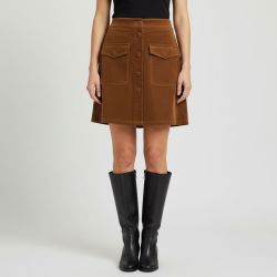 Jupe courte veveine caramel Femme LA PETITE ETOILE