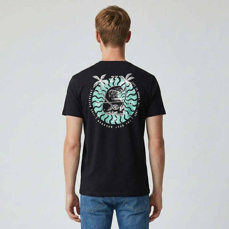 Tee shirt mc full black 1 numb w9999 Homme WATTS