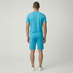 Ensemble tee shirt short om blue g23026 s/xl Homme OM