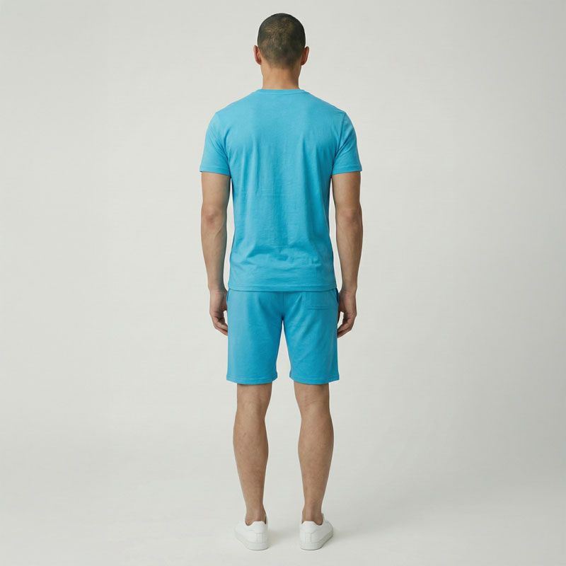 Ensemble tee shirt short om blue g23026 s/xl Homme OM