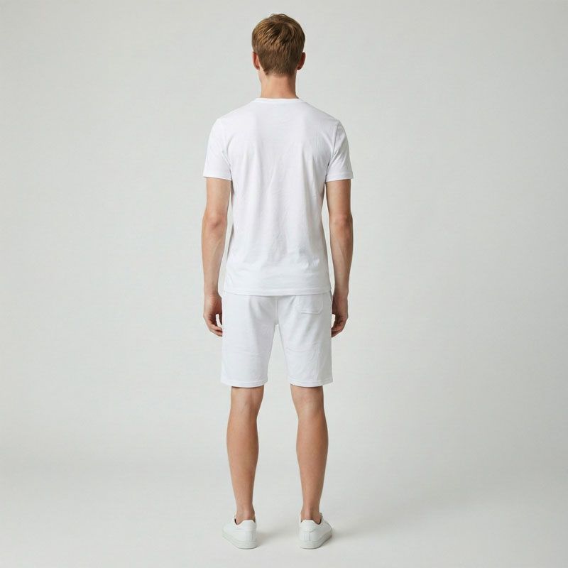 Ensemble short tee shirtwhite lt11240 s/xxl Homme LOTTO