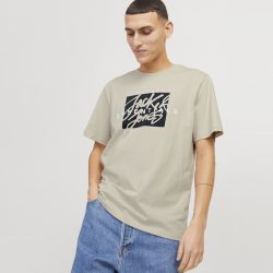 Tee shirt jwhcolton white 12298014 4502 Homme JACK & JONES