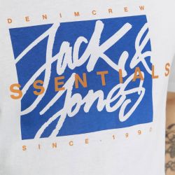 Tee shirt jwhcolton white 12298014 4502 Homme JACK & JONES