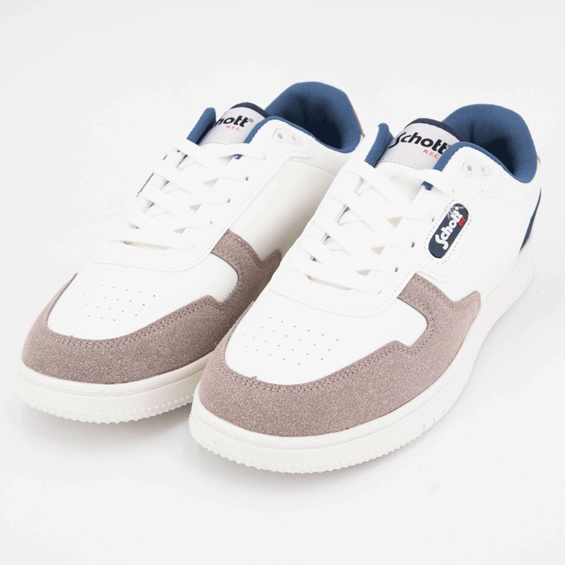 Basket white harlem t 40/45 Homme SCHOTT