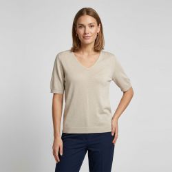 Tee shirt en maille cloud dancer jdylaya 15367050 4472 Femme JDY