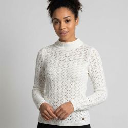 Pull col montant blanc miley maille fine Femme LA PETITE ETOILE