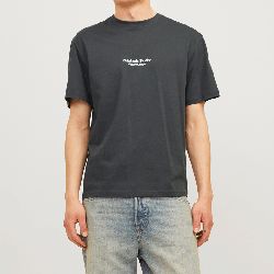Tee shirt black jwhvesterbro 12266156 4400 Homme JACK & JONES