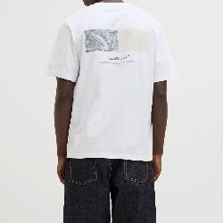 Tee shirt mc bright white jwhsplit 12297539 4502 Homme JACK & JONES