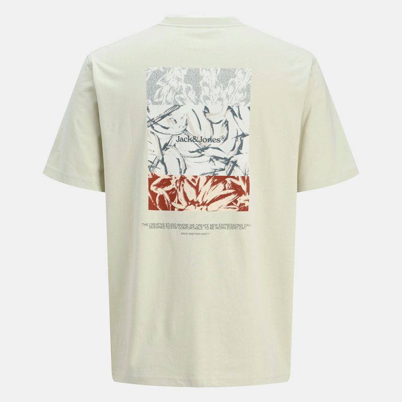 Tee shirt mc celadon tint jwhsplit 12297539 4502 Homme JACK & JONES
