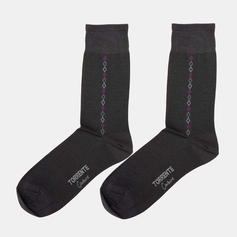 Paire de chaussette en fil d'ecosse fantaisie 24018 t39/46 Homme TORRENTE