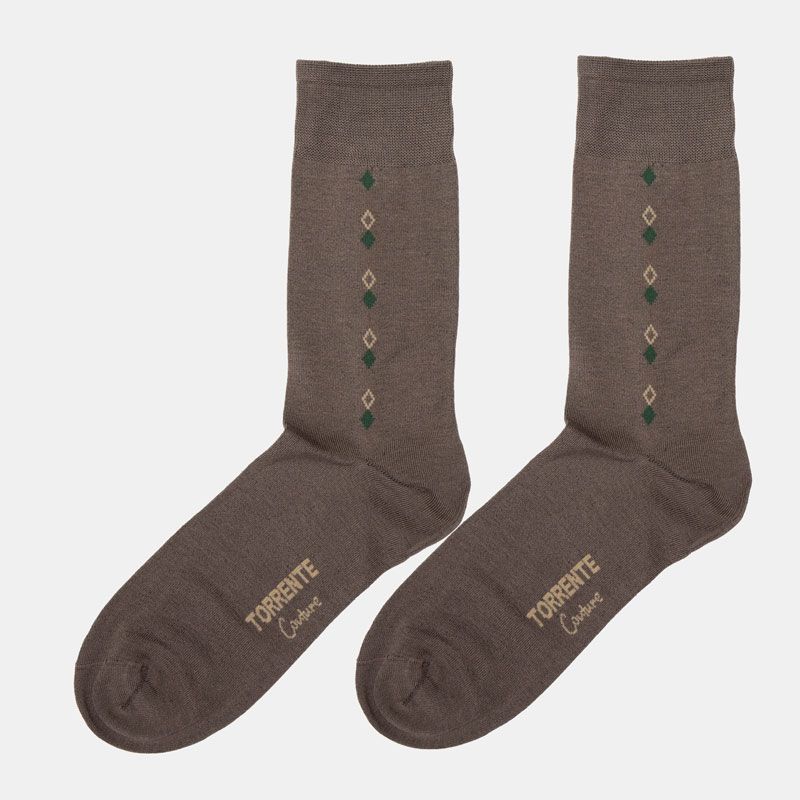 Paire de chaussette en fil d'ecosse fantaisie 24018 t39/46 Homme TORRENTE