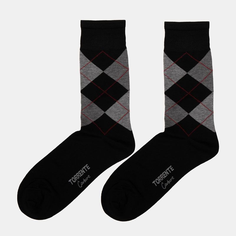 Paire de chaussette en fil d'ecosse fantaisie 24018 t39/46 Homme TORRENTE