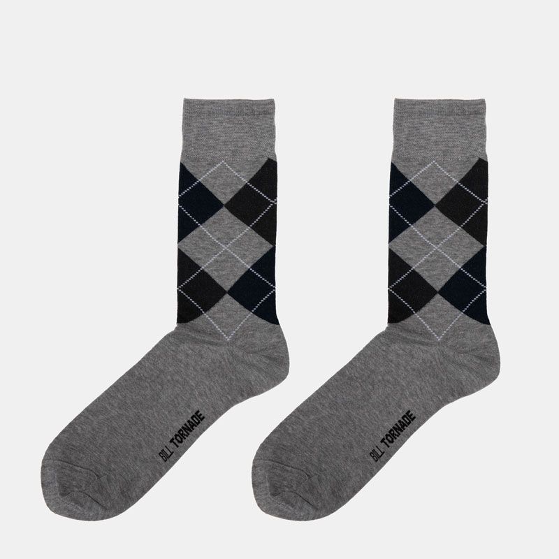 Paire de chaussette en fil d'ecosse fantaisie 20140 t39/46 Homme BILL TORNADE