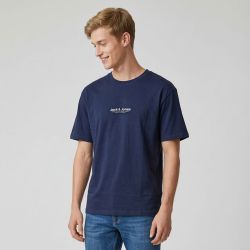 Tee shirt black jwhvesterbro 12266156 4400 Homme JACK & JONES