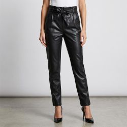 Pantalon rosaline noir effet cuir Femme DEELUXE 74