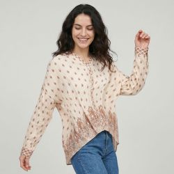 Blouse boho brune-b102511r0a Femme LA PETITE ETOILE