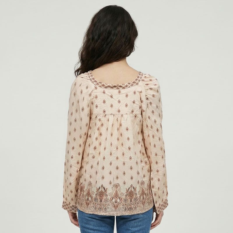 Blouse boho brune-b102511r0a Femme LA PETITE ETOILE