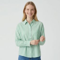 Chemisier vert/ecru clara-c102511v0a Femme LA PETITE ETOILE