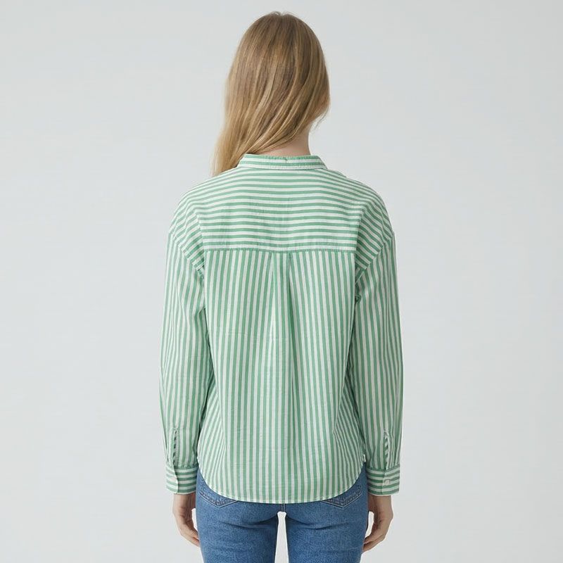 Chemisier vert/ecru clara-c102511v0a Femme LA PETITE ETOILE