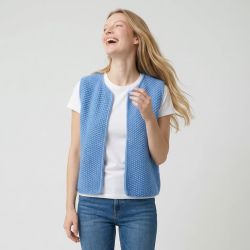 Gilet sm beige crea-m232511h5f Femme LA PETITE ETOILE