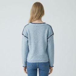 Pull bleu ciel manuela-m112512c0a Femme LA PETITE ETOILE