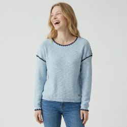 Pull bleu ciel manuela-m112512c0a Femme LA PETITE ETOILE