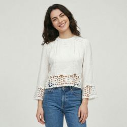 Blouse blanc tevy-b102512v0a Femme LA PETITE ETOILE