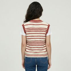 Gilet fraise ecrasee meera-m232512c0a Femme LA PETITE ETOILE