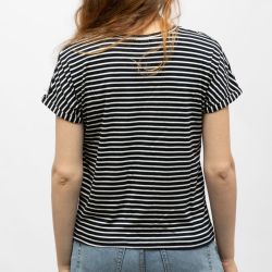 Tee shirt Issy col v à rayures Femme JDY