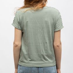 Tee shirt Issy col v à rayures Femme JDY