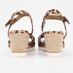 Sandales compensées imprimé léopard Femme TOM TAILOR