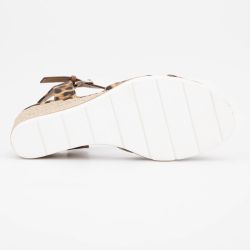 Sandales compensées imprimé léopard Femme TOM TAILOR