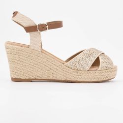 Sandales compensées espadrilles effet tissé Femme TOM TAILOR
