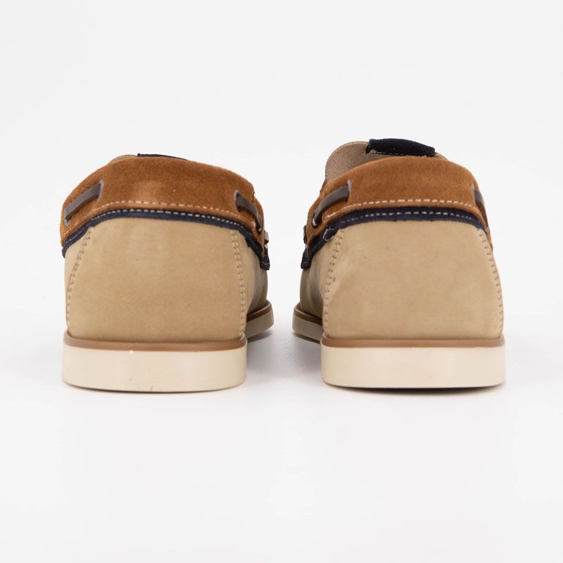 Chaussures cuir lisse de bateau à lacets Homme ORLAND