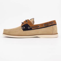 Chaussures cuir lisse de bateau à lacets Homme ORLAND